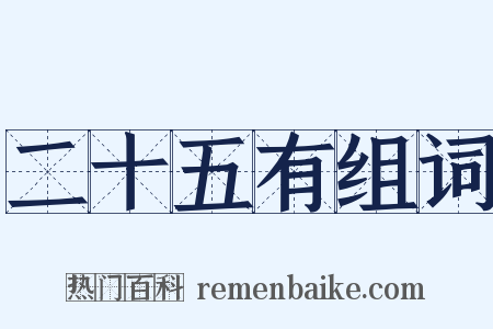 二十五有组词是什么意思的图片